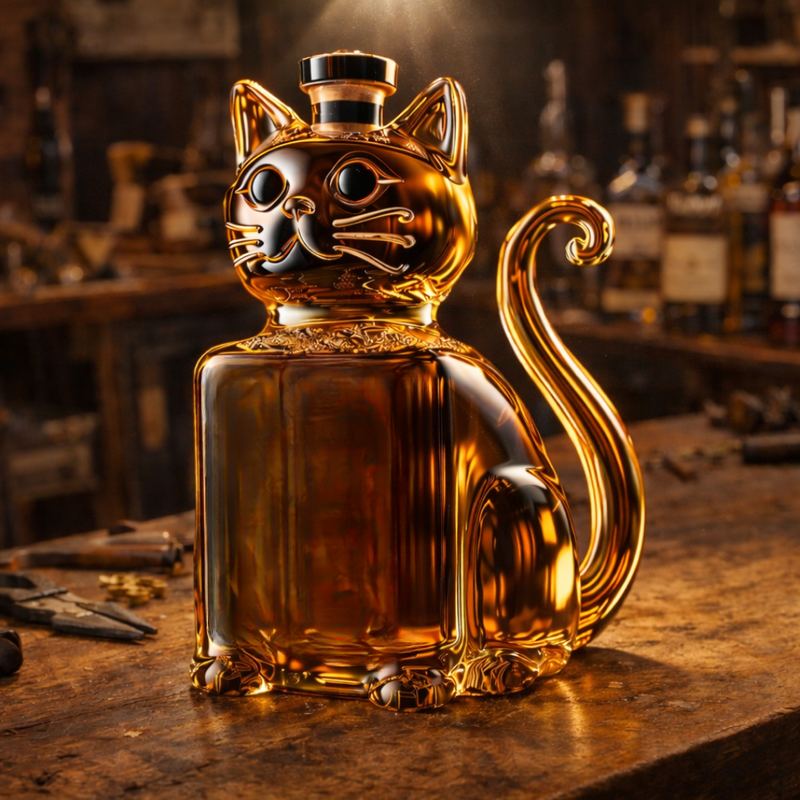 Whiskyflasche – Katzen Edition