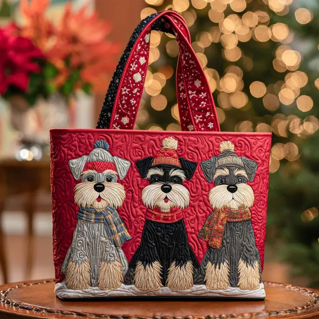 Handgefertigte Tasche – Trio von Schnauzern