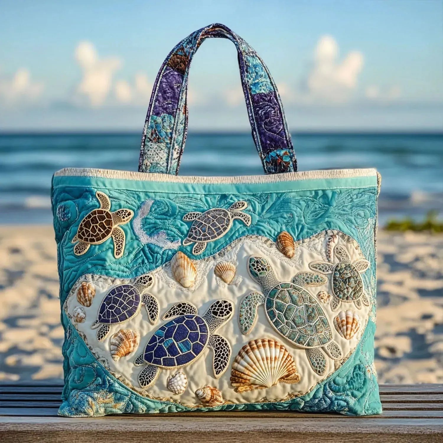 Handgefertigte Tasche – Turtle Love
