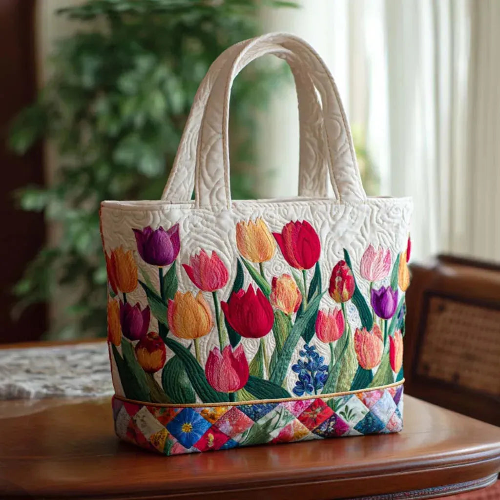 Gesteppte Tragetasche – Tulip Garden