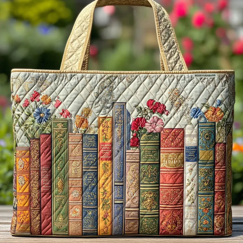 Gesteppte Tragetasche – Enchanted Library