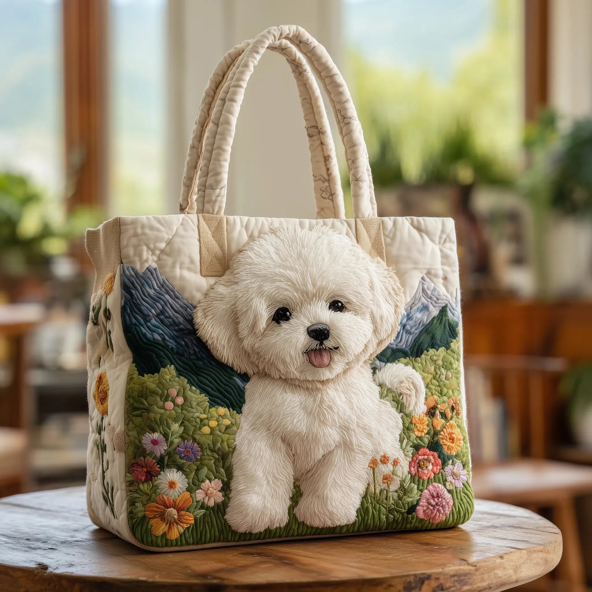 Handgefertigte gesteppte Tasche – Enchanted Dog