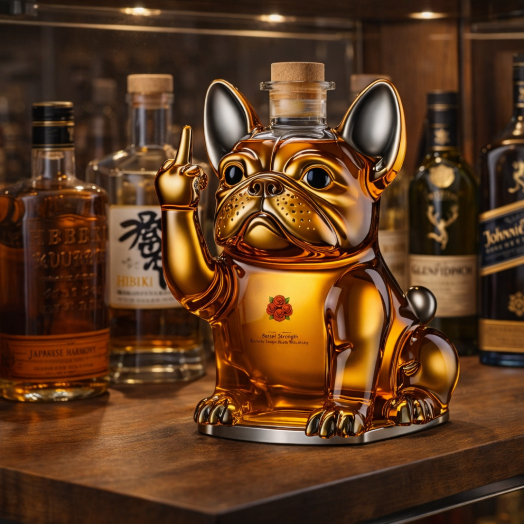 Whiskyflasche – Hunde-Edition