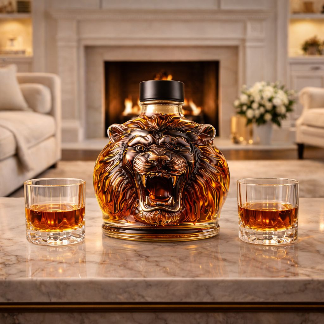 Whiskyflasche – Löwen-Edition