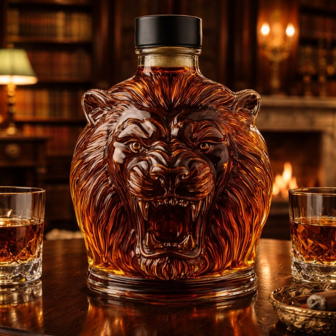 Whiskyflasche – Löwen-Edition