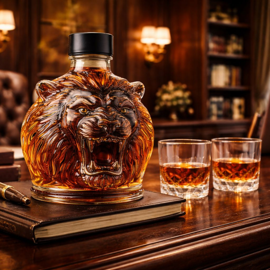 Whiskyflasche – Löwen-Edition