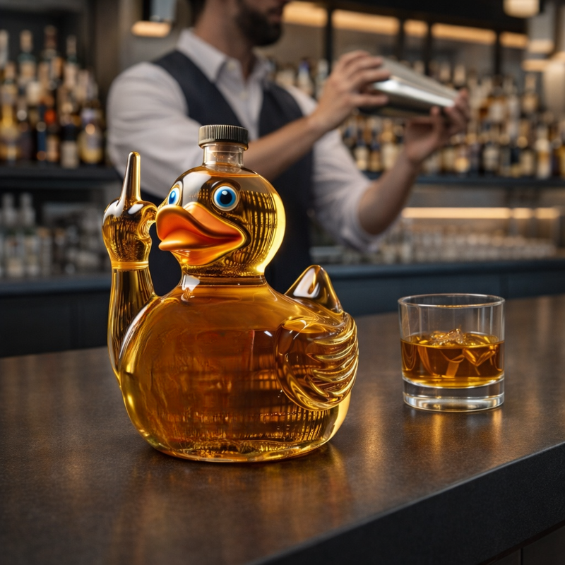 Whiskyflasche – Rebellische-Ente-Edition