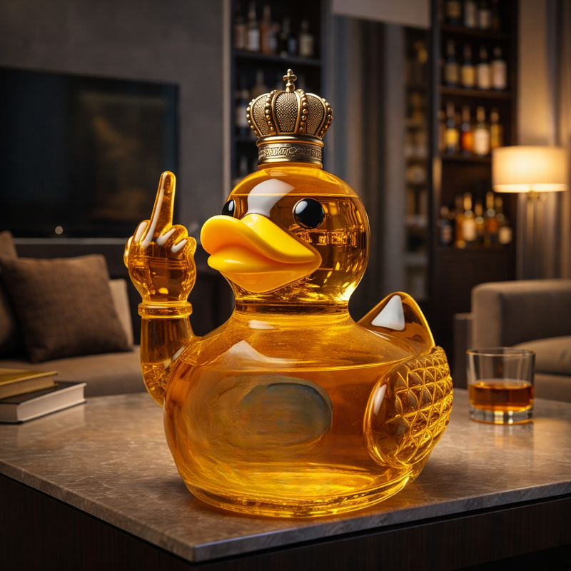 Whiskyflasche – Rebellische-Ente-Edition