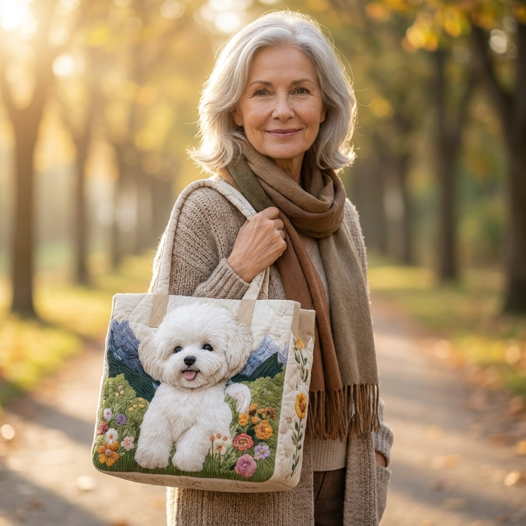 Handgefertigte gesteppte Tasche – Enchanted Dog