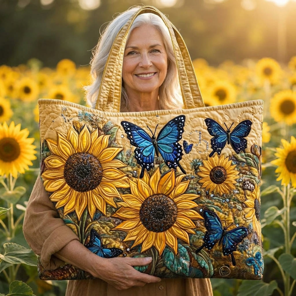 Artisan Bag – Sonnenblumen und blaue Schmetterlinge