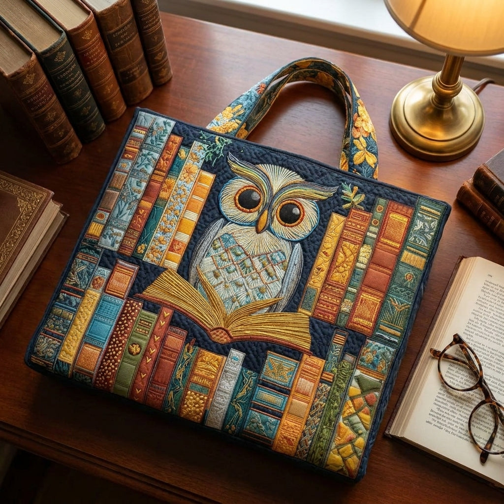 Artisan Tote – Eule und Vintage-Bücher