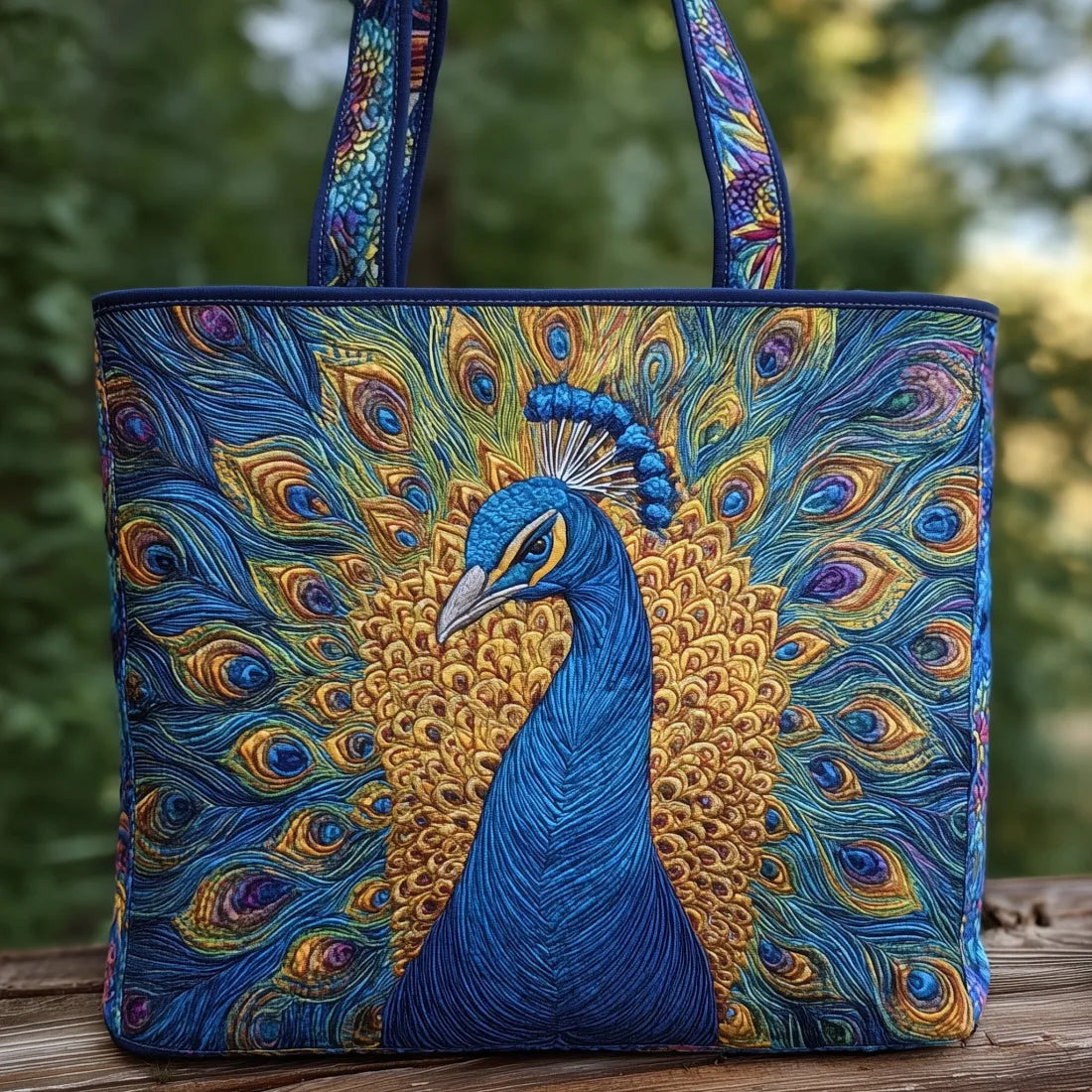 Handgefertigte Tasche – Royal Peacock