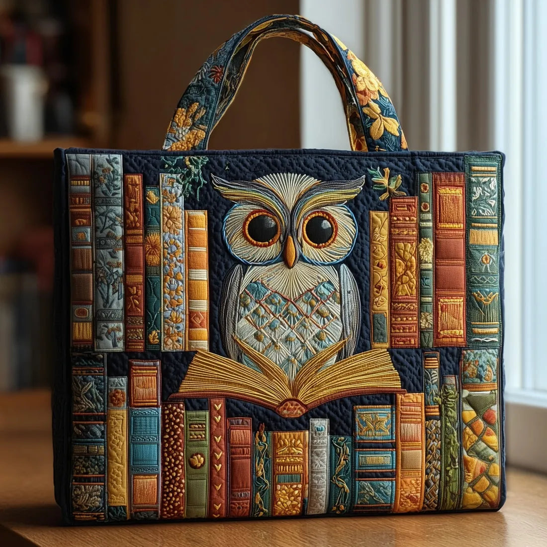 Artisan Tote – Eule und Vintage-Bücher
