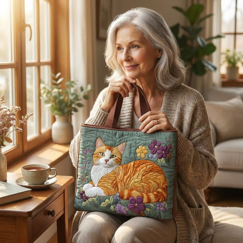Handgefertigte Tasche – Orange Cat