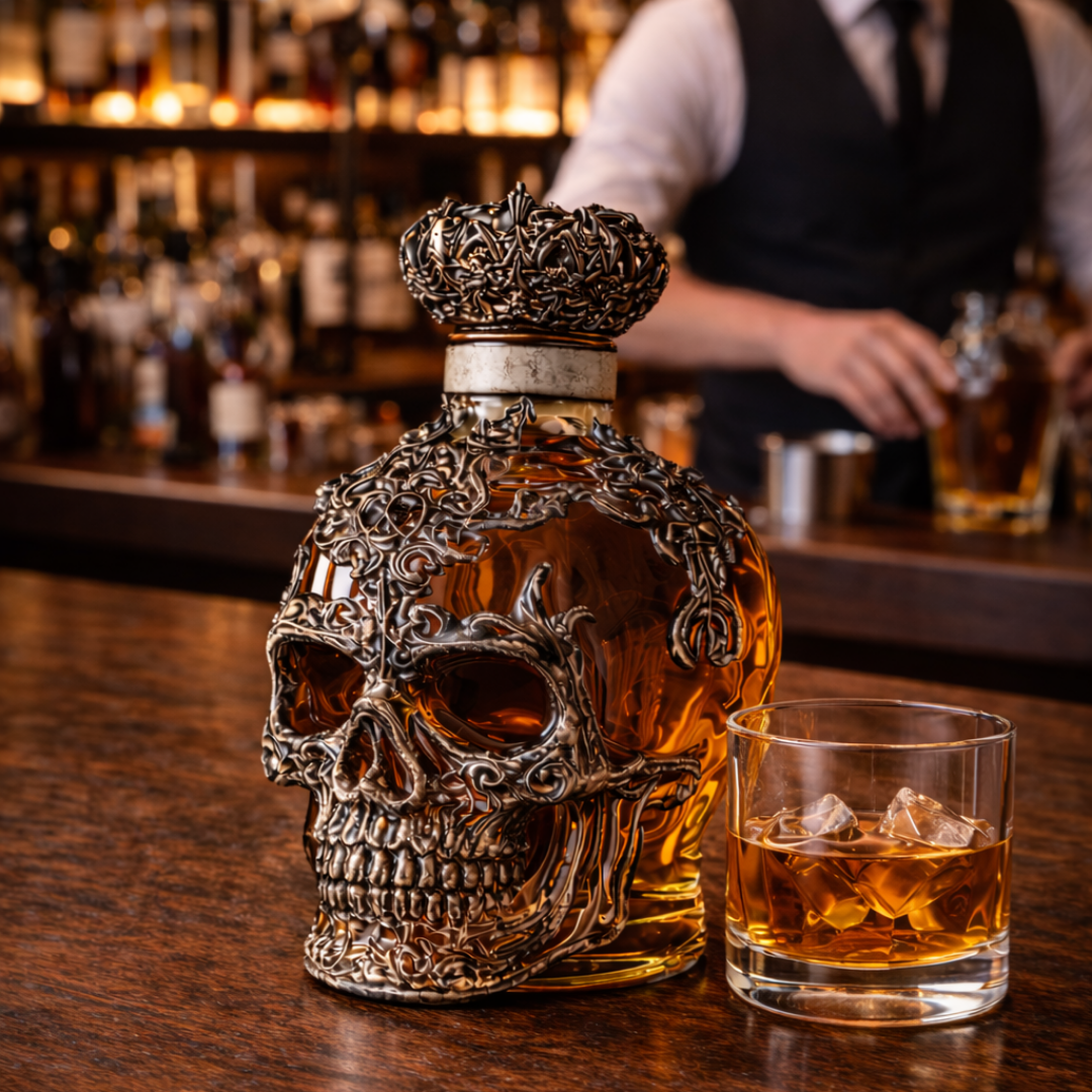 Whiskyflasche – Schädel-Edition