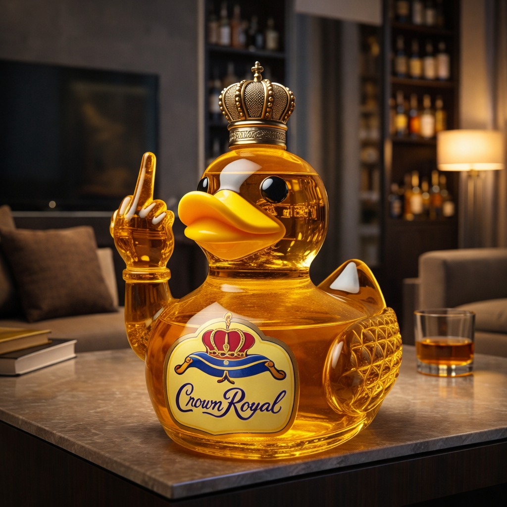 Whiskyflasche – Rebellische-Ente-Edition