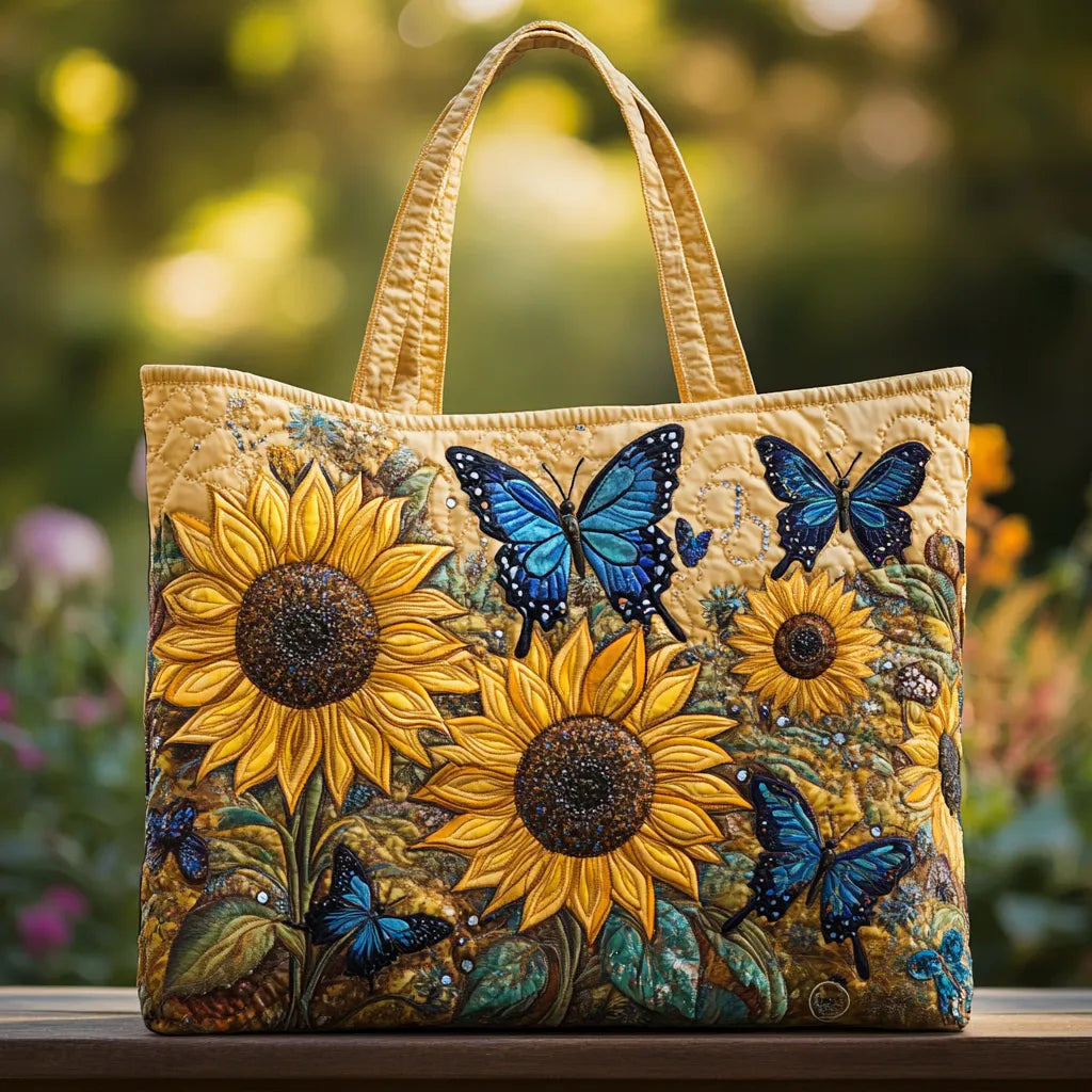 Artisan Bag – Sonnenblumen und blaue Schmetterlinge