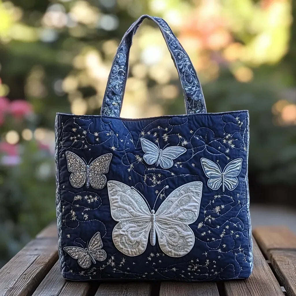 Handgefertigte Tasche – Silver Butterfly
