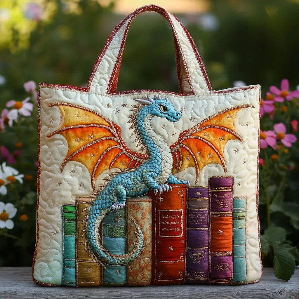 Gesteppte Tasche – Emerald Dragon Book Guardian