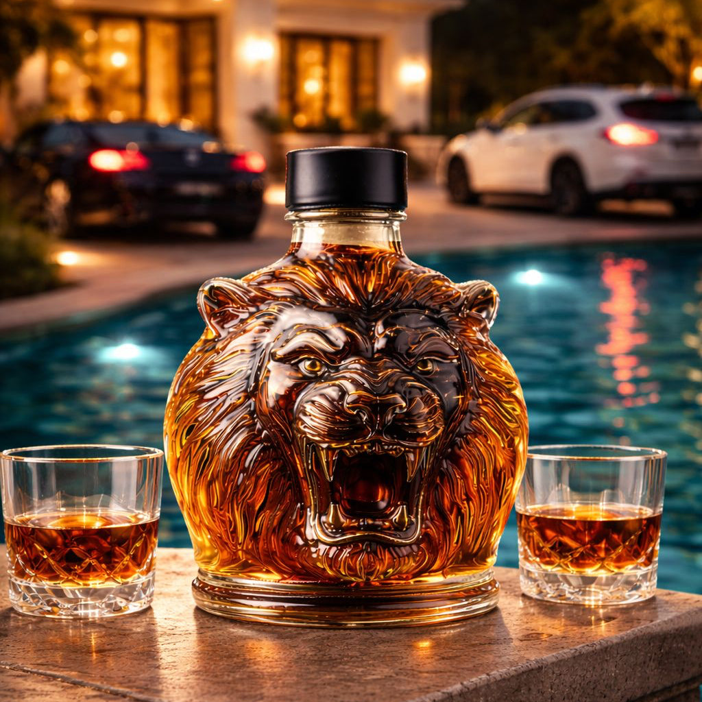 Whiskyflasche – Löwen-Edition