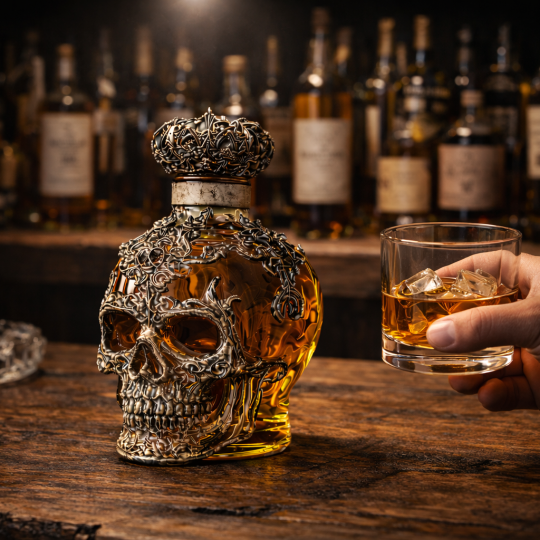Whiskyflasche – Schädel-Edition