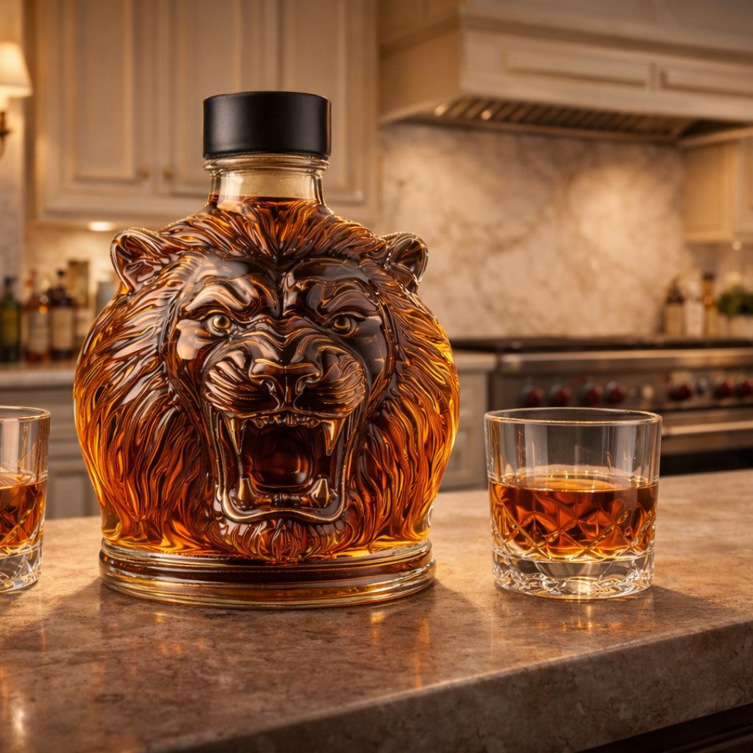 Whiskyflasche – Löwen-Edition