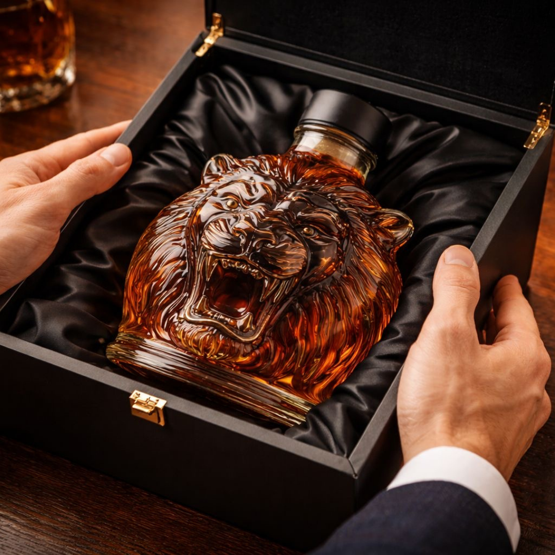 Whiskyflasche – Löwen-Edition