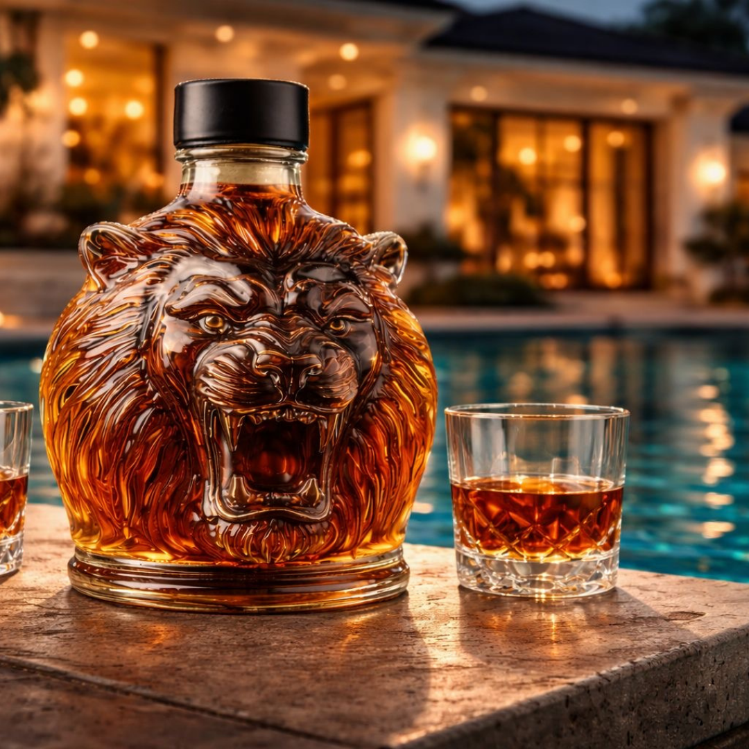 Whiskyflasche – Löwen-Edition