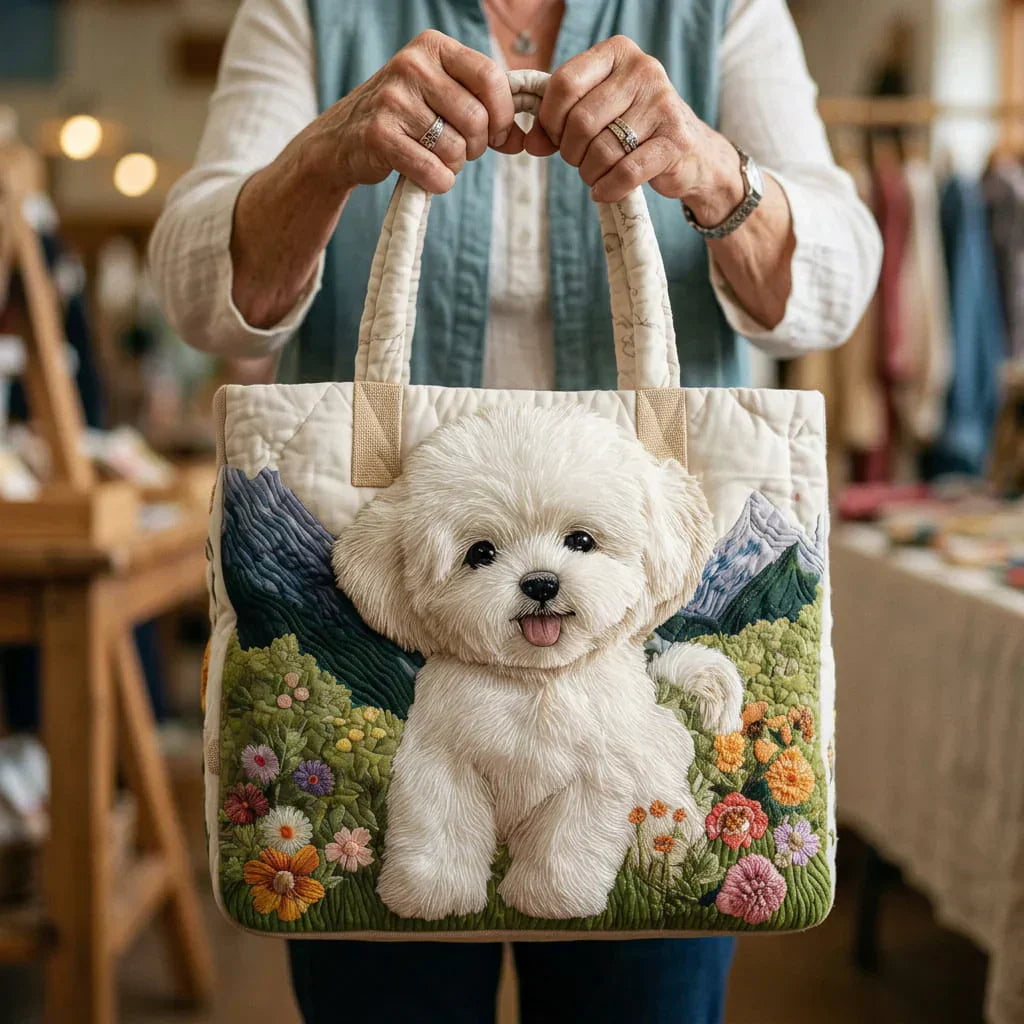 Handgefertigte gesteppte Tasche – Enchanted Dog